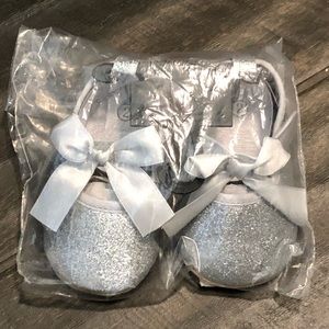 Myggpp Toddler Silver Soft Shoe